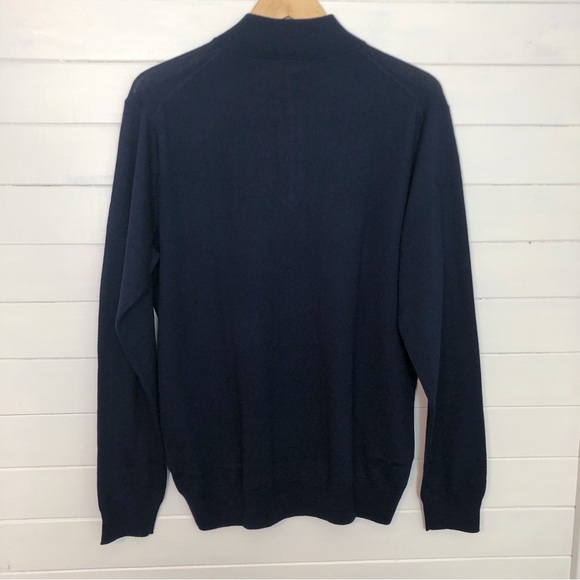 Peter Millar Autumn Crest Quarter Zip Sweater in Navy - Picture 3 of 8